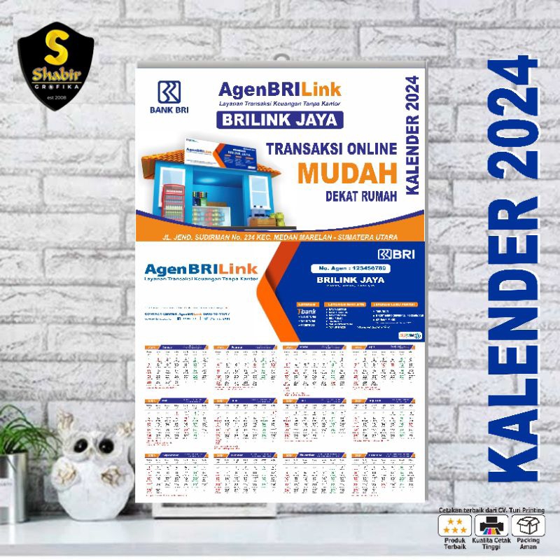 COD kalender Agen BRILink 2024