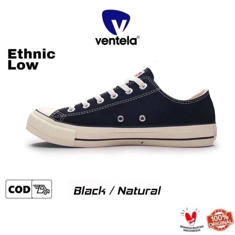 Ventela Ethnic Low Black Natural Preloved Second