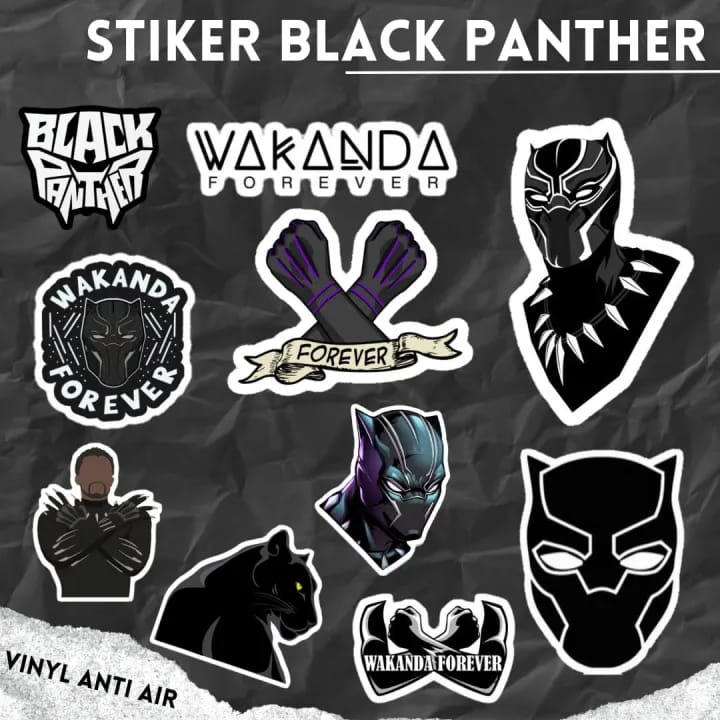 

STIKER ANIMASI BLACK PANTHER ANTI AIR ISI 100 PCS PREMIUM