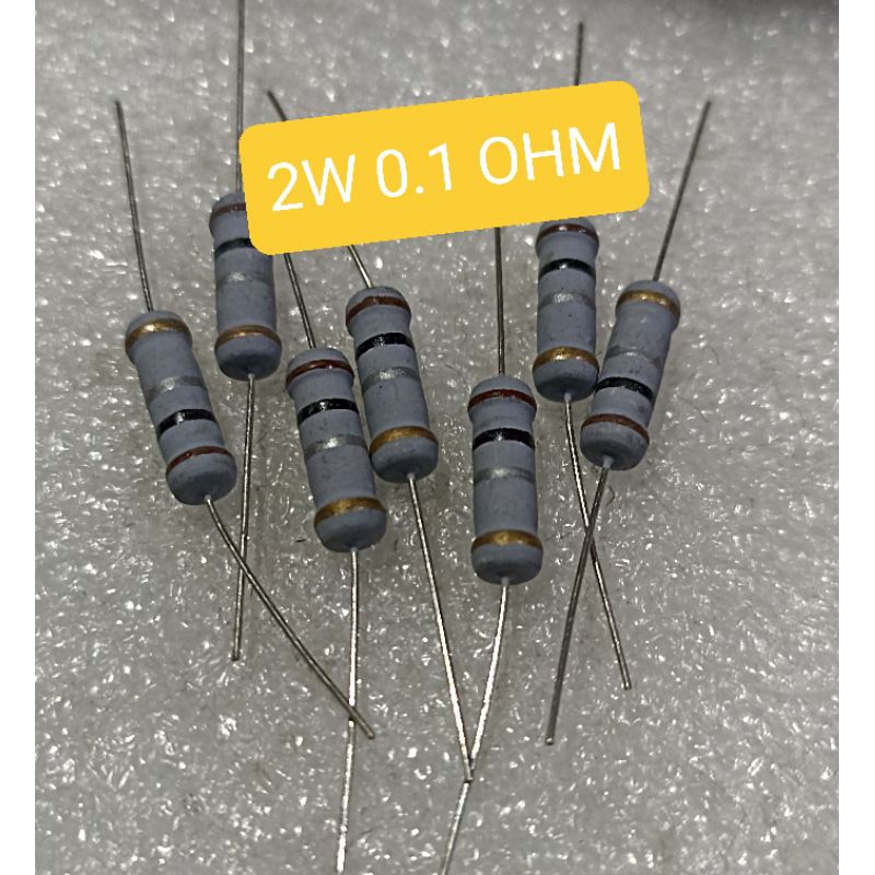 10BUAH RESISTOR 2WATT 0.1OHM 2W 0.1 OHM 0R1 OHM 2 WATT