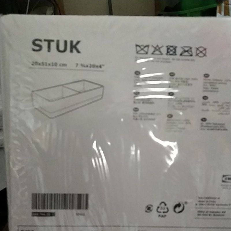 Stuk sekat Laci Lemari Pakaian T10Xl20Xp51Cm Putih 2 Slot box kain baju bayi