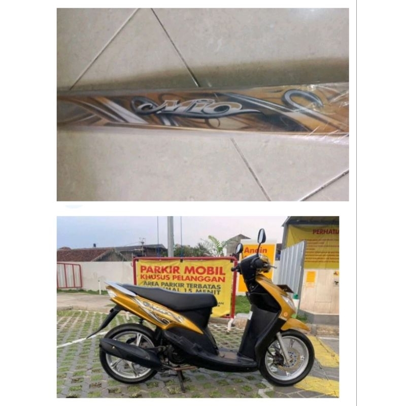 Striping Stiker Yamaha Mio Sporty 2010 Kuning Gold Original