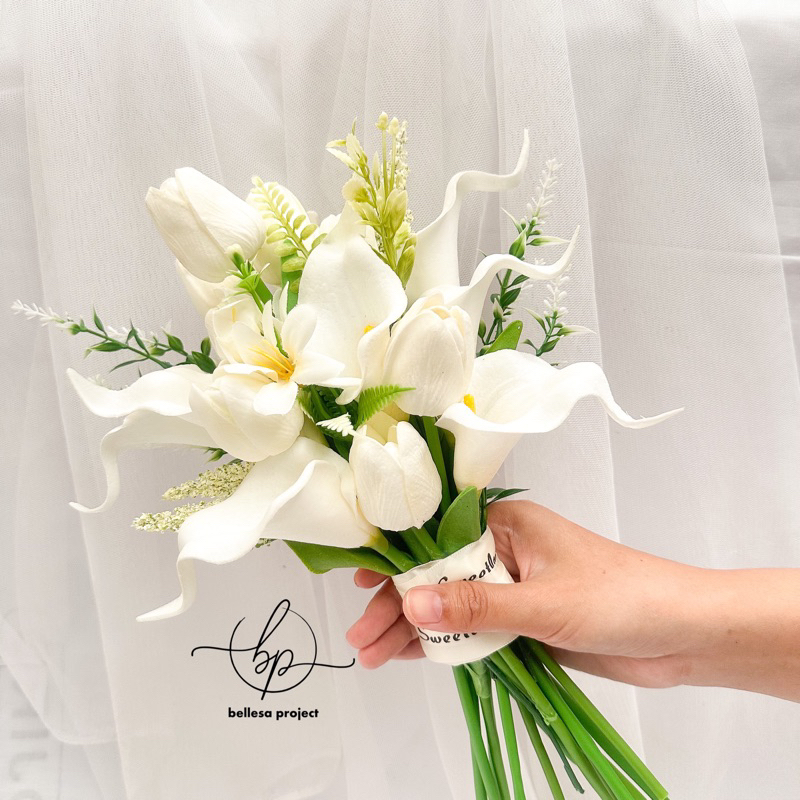 BOUQUET BUNGA TULIP LILY ARTIFICIAL