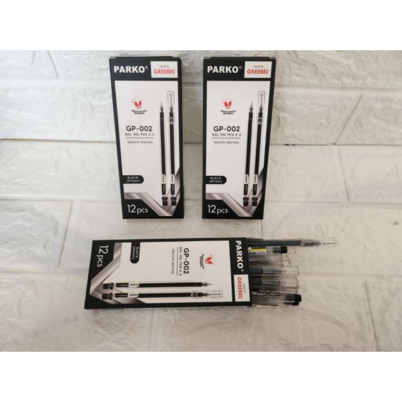 

Bolpen Gel Parko Greebel Murah 12 pcs