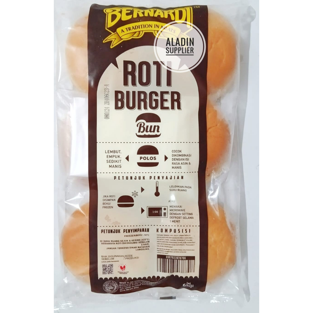 

Bernardi Roti Burger polos isi 6 pcs