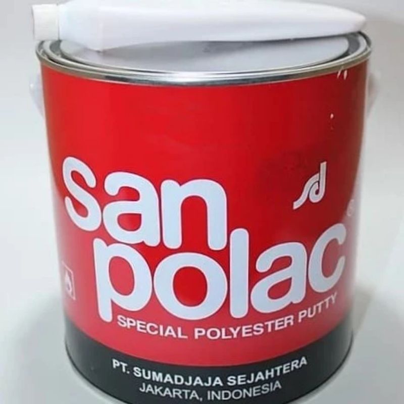 Dempul sanpolac dempul plastik kayu besi mobil motor kemasan 4kg + hardener
