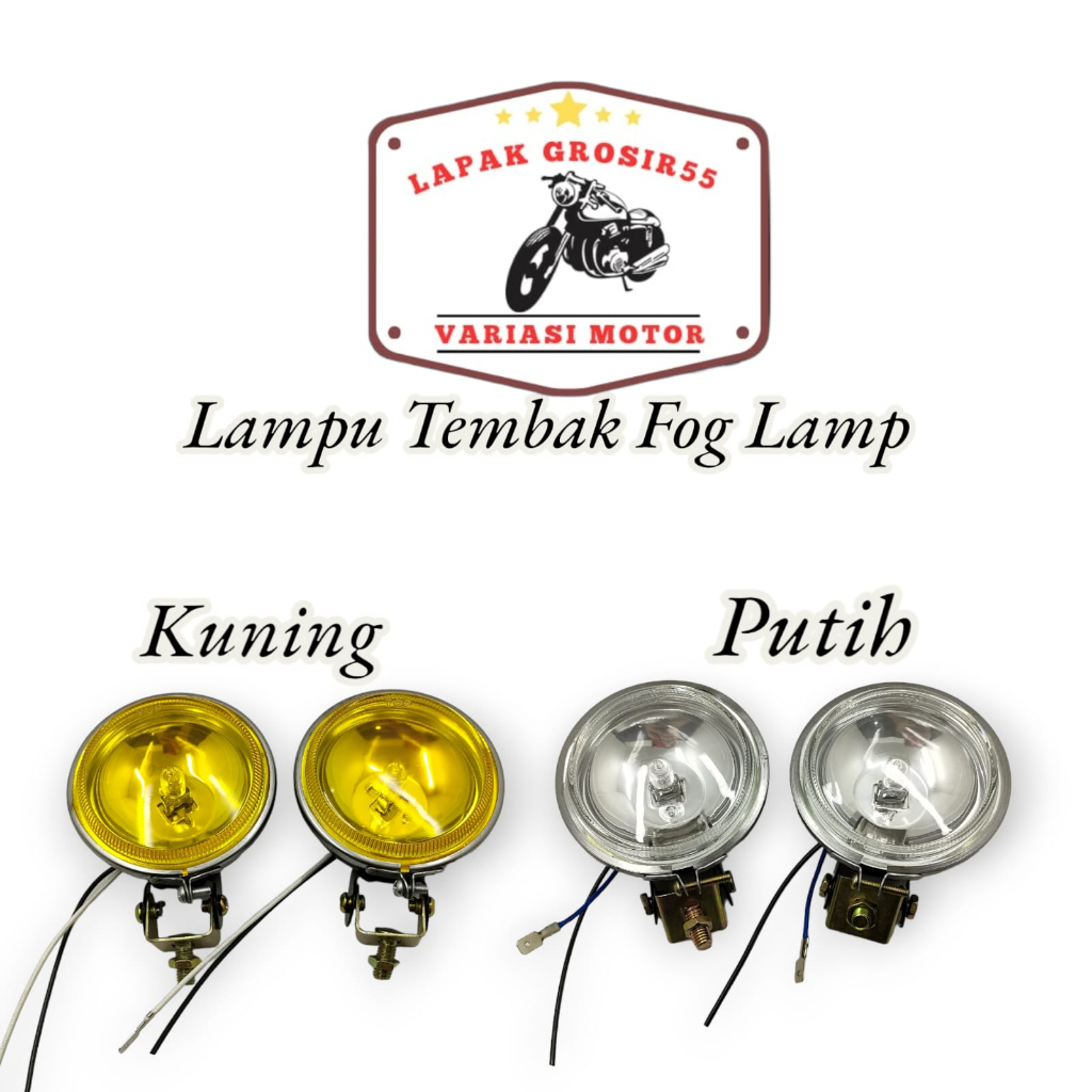 FOGLAMP LAMPU BULAT SOROT LAMPU KABUT UNIVERSAL