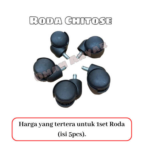 Roda Plastik Kursi Kantor Manager Direktur Chitose Tiger isi 5pcs