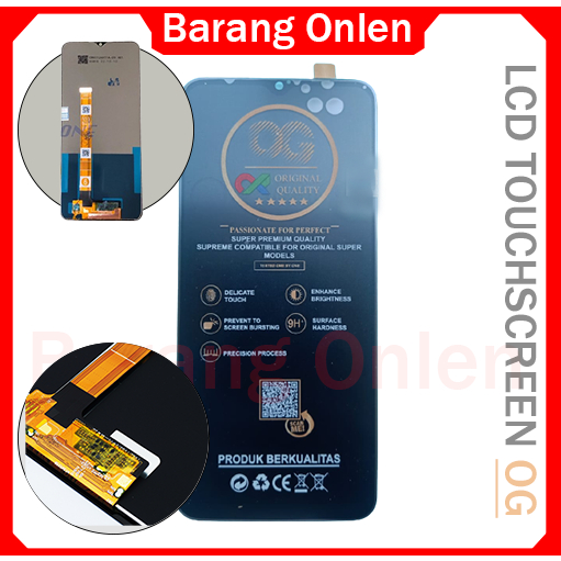 OPPO A5 2020/A9 2020/ A11X/  REALME 5 LCD Kaca Touchscreen OG Fullset
