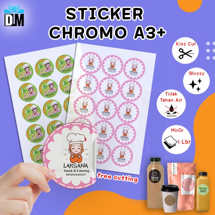 

Custom Cetak Sticker Label Cutting Sticker Printing Logo Usaha Komunitas Olshop Makanan Minuman #M