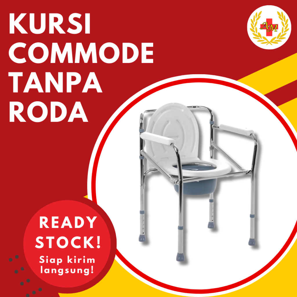 Kursi BAB Tanpa Roda Commode Chair Kursi Commode