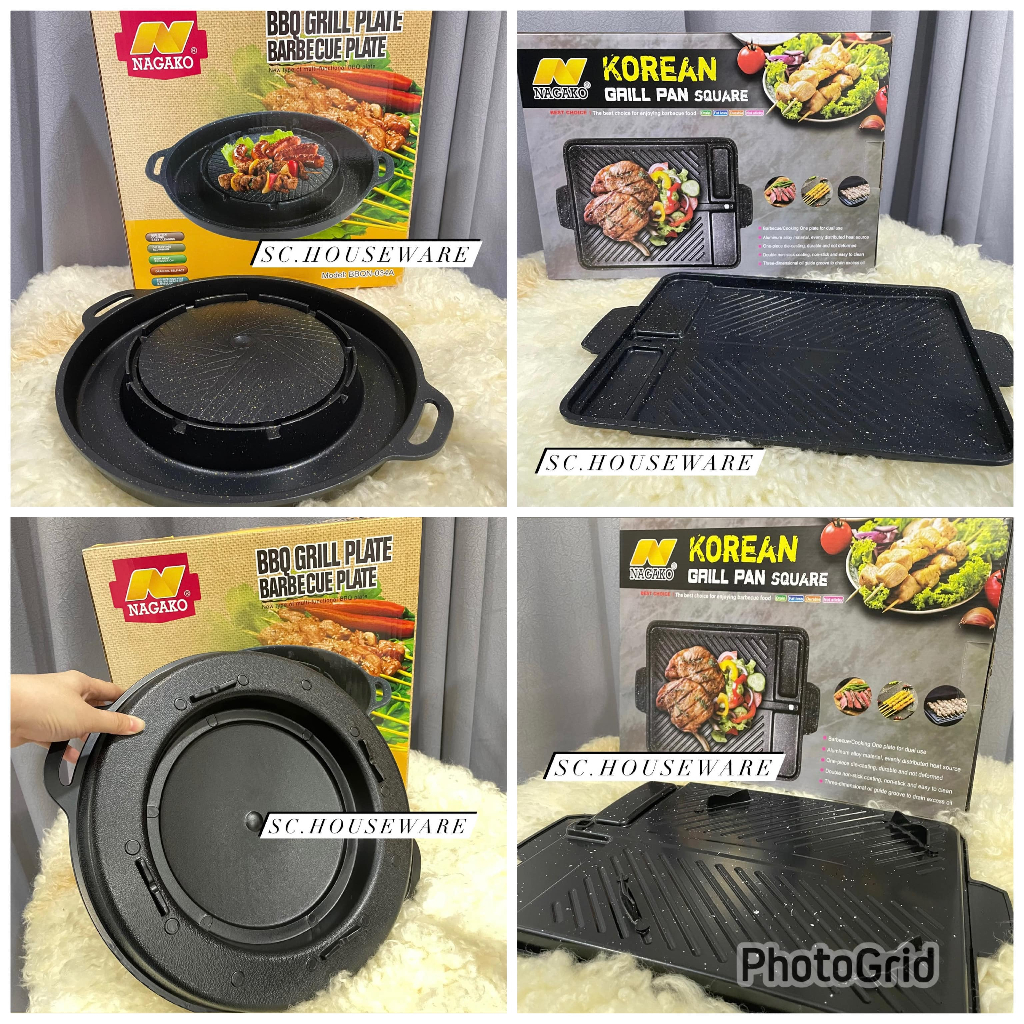 [ VOUCHER LIVE ] Shabu 2 in 1 Grill Pan Yakiniku Alat Panggangan Daging Anti Lengket BBQ NAGAKO