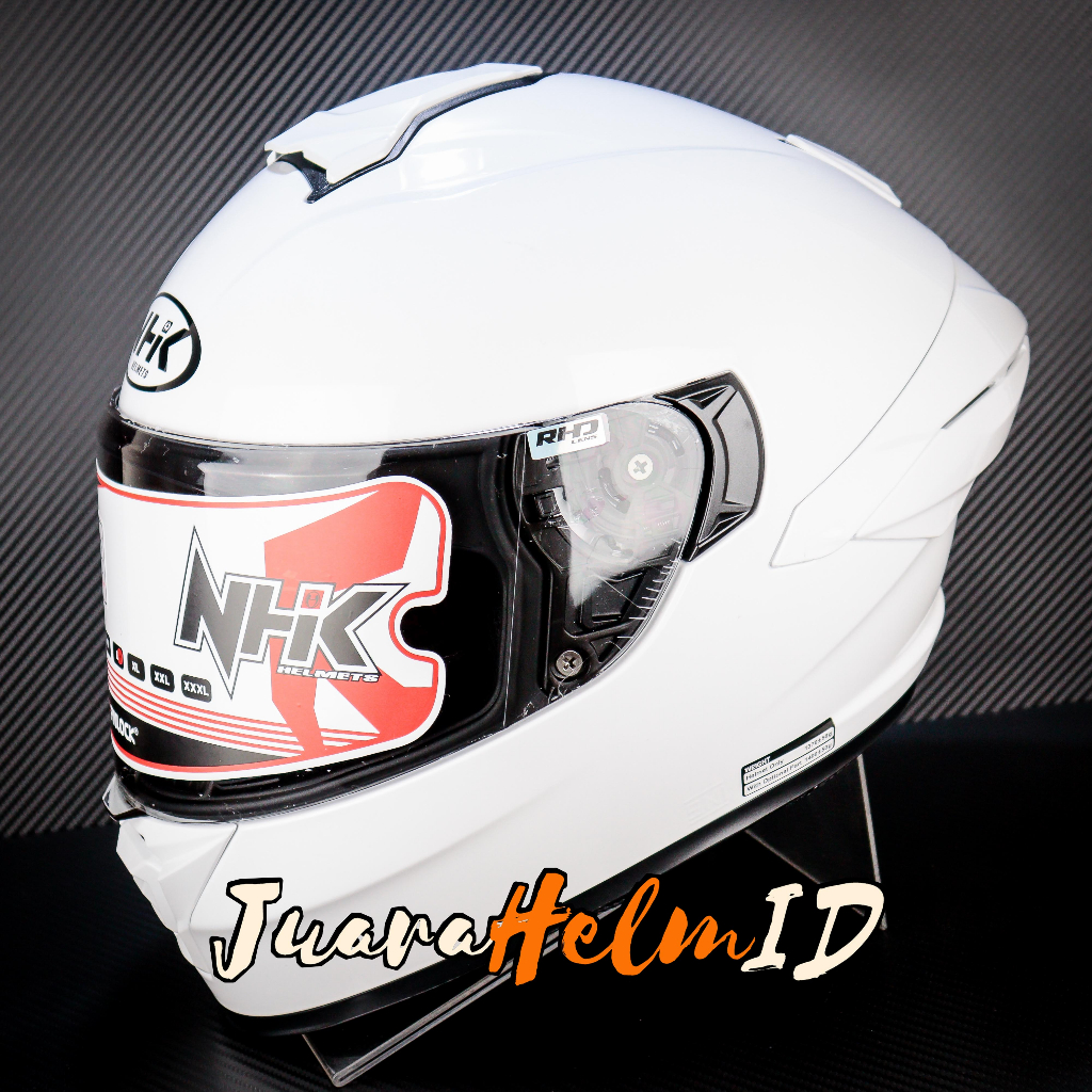 NHK HELM MARK 1 SOLID / WHITE / MARK1 SINGLE VISOR