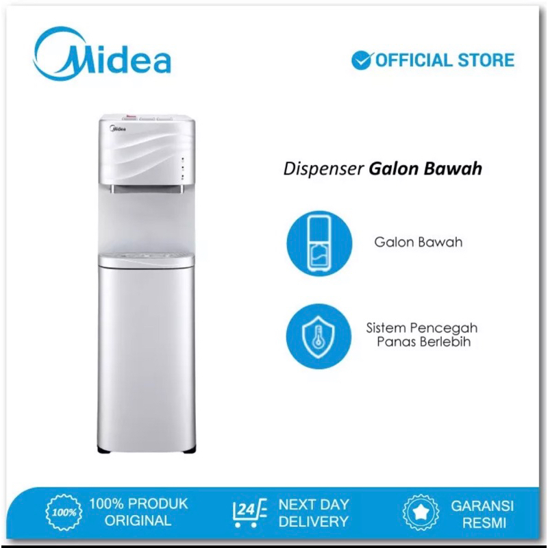 Midea Dispenser Galon Bawah YD-1634W Bottom Loading