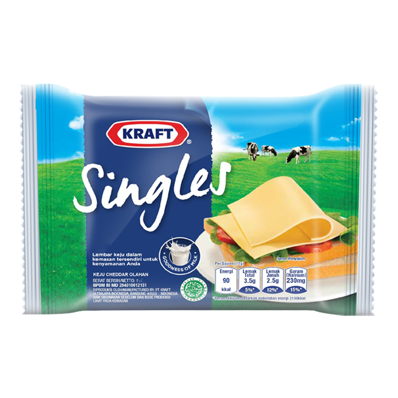 

KRAFT Keju High Calcium Singles 8 Slice