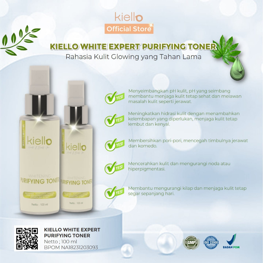 TONER WHITENING EXPERT PURIFYING GLOWING TAHAN LAMA | KIELLO
