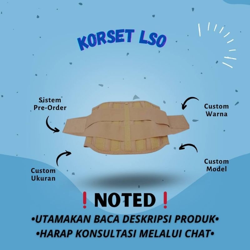 Korset Lumbal (LSO) untuk sakit pinggang, LBP, HNP dll