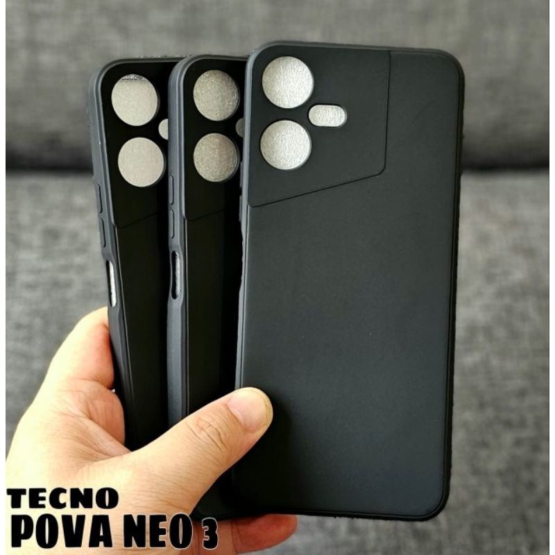 Tecno Pova Neo 3 Tecno Pova Neo Macaron Square Black Softcase Candy Macaron / Case Square Black Tecn