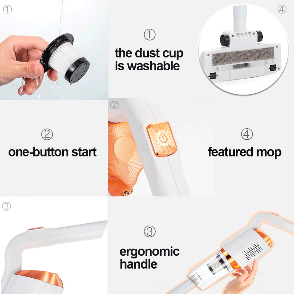Weyon Cordless Vacuum Cleaner Penyedot Debu 2 In 1 Portable Wireless Mini Penyedot Debu Vacum