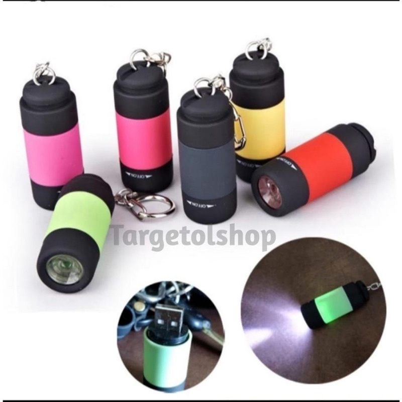 Mini torch senter cas mini senter led cas mini gantungan kunci senter kecil terang