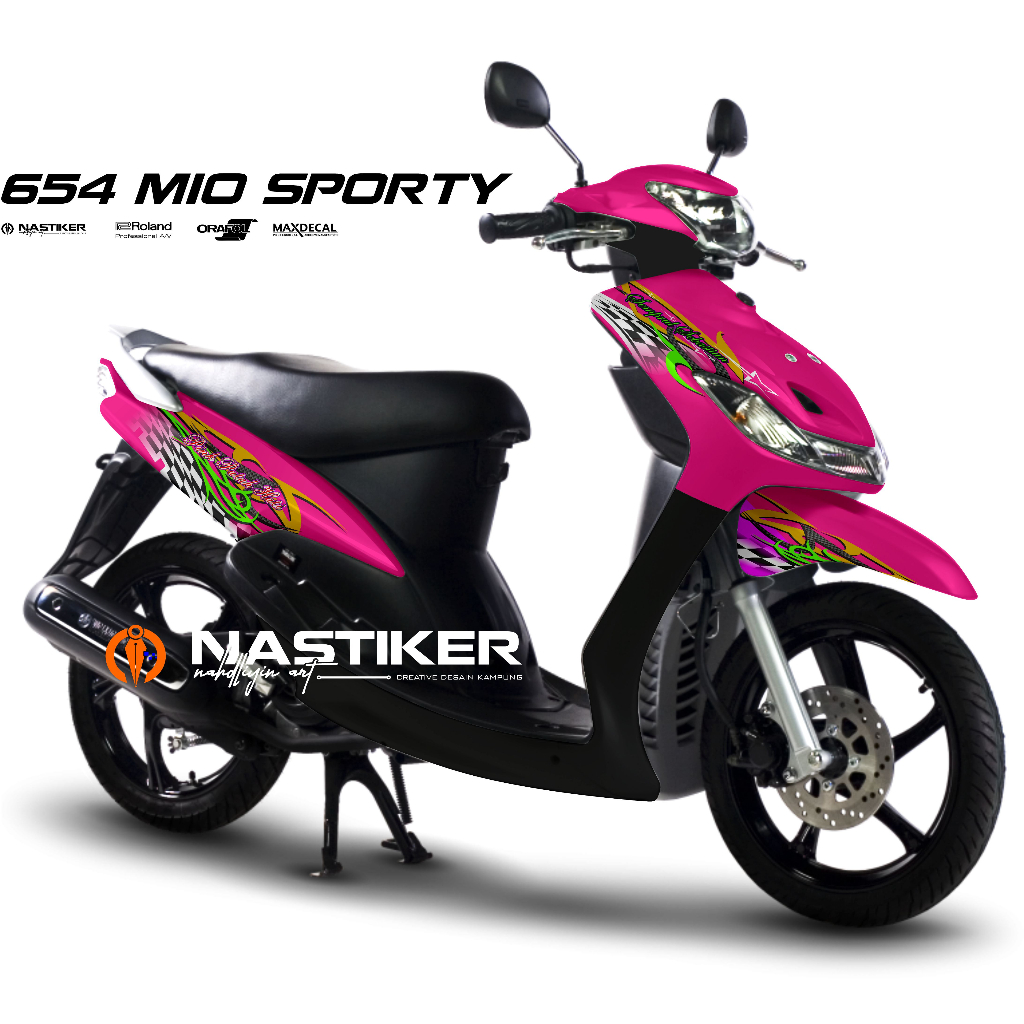 STIKER DECAL MIO SPORTY FULL BODY THAILOOK STYLE - DECAL MIO SMILE PINK FULBODY