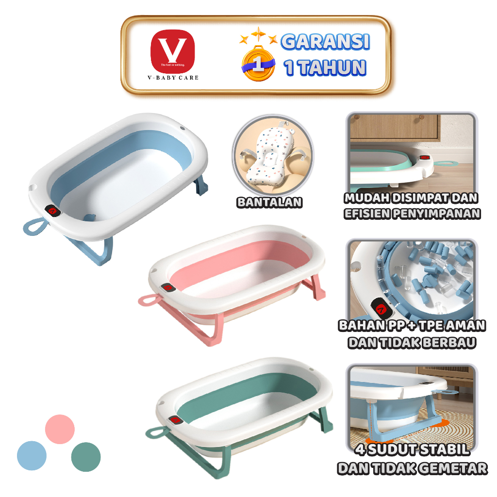 VBABY CARE Bak Mandi Bayi/ Bak Mandi Bayi lipat / Tempat Mandi Bayi /Baby Bathtub Matras/VB-0636