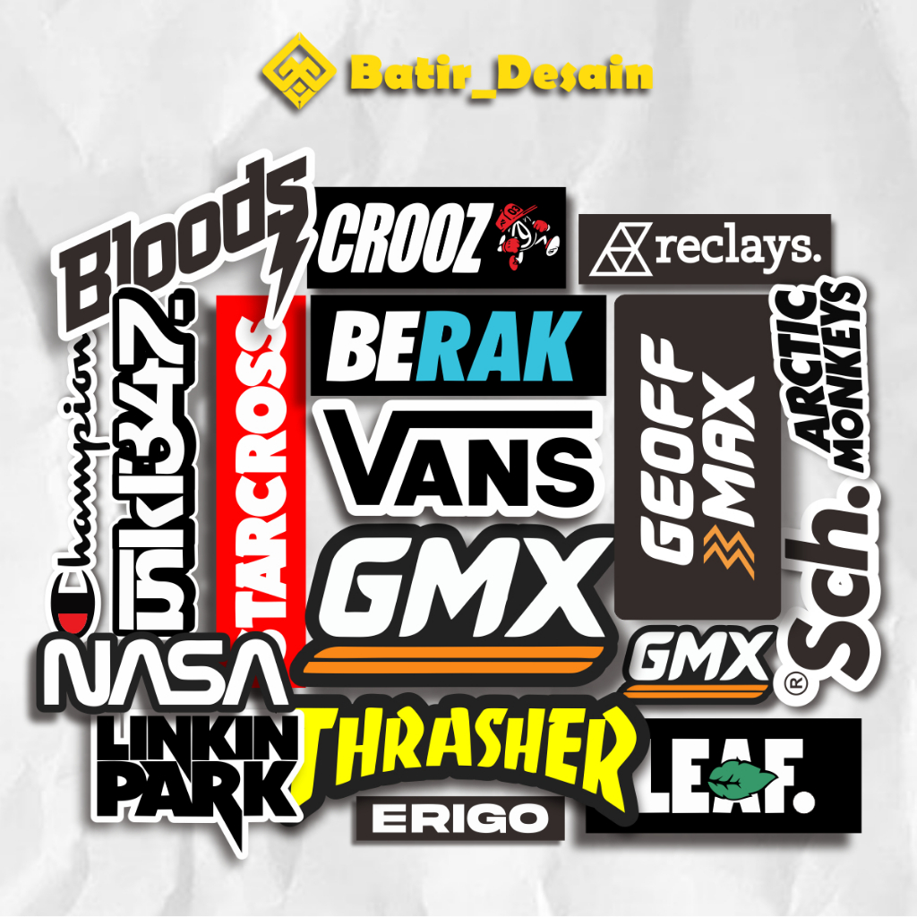 

40PCS STIKER PACK HYPEBEAST AESTHETIC SERIES - LOGO BRAND - STIKER LAPTOP, STIKER HELM, STIKER TUMBLER