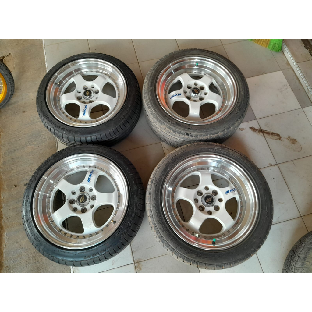 VELG RACING MODEL  WORK MEISTER R16X7/8 8X100/114,3 ET38/42 W/P + ban185 50 R16