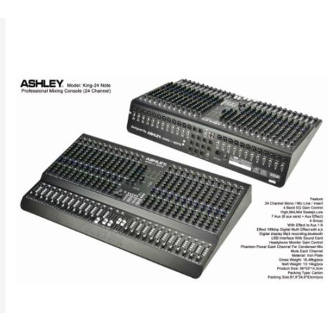 MIXER ASHLEY KING 24 NOTE 24 CHANNEL ORIGINAL KING24 NOTE