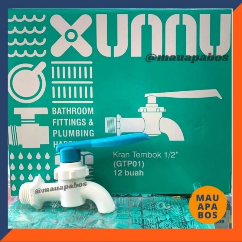 Kran Air Tembok UNNU drat 1/2 inch / Keran Kran Air PVC unnu 1/2