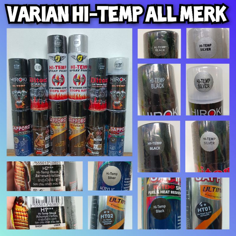 ALL HI TEMP 300ML-400ML pilok pilox hi temp semua merk 300cc 400cc 300ml 400ml teje hi temp hiroki h