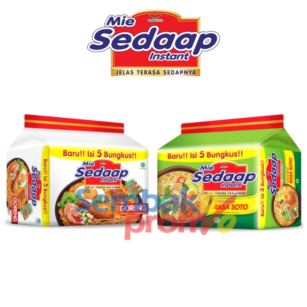 

Sedaap Mie Instant Goreng / Soto isi 5 x 75 g