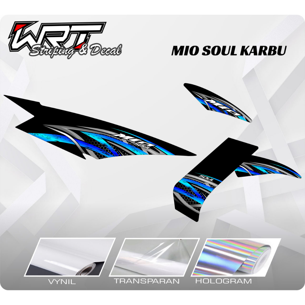 Striping Mio Soul Karbu-Stiker Decal Mio Soul Karbu Racing Laxury