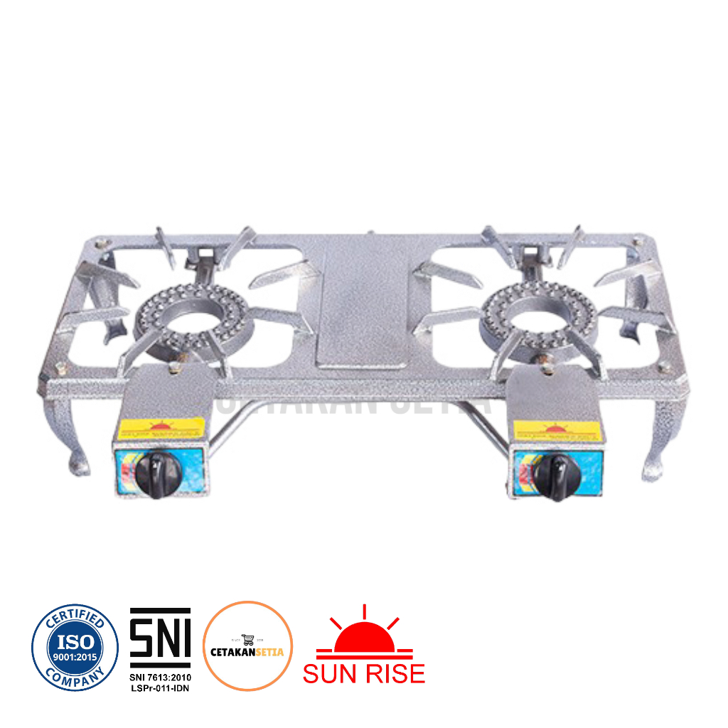 Kompor Gas Cor 2 Tungku Sunrise SR-201-AUTO T2 | KOMPOR MARTABAK 2 TUNGKU | KOMPOR BESAR