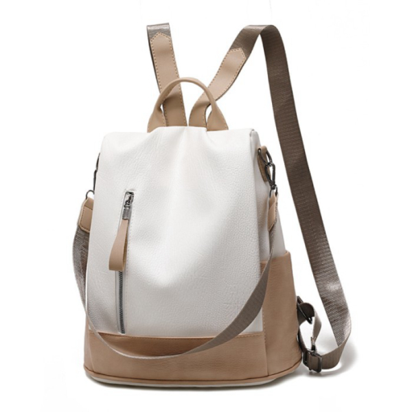 Jual TAS RANSEL WANITA KULIT IMPORT COKLAT KREM LILIAN TA510C3 BACKPACK ORI Limited