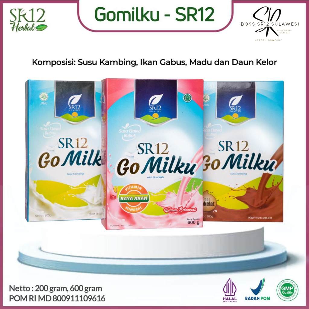 

SR12 SULAWESI .. GOMILKU 200 & 600 GR SUSU KAMBING ETAWA