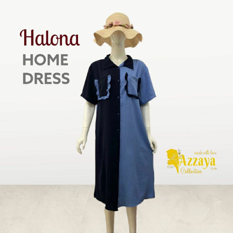 MAIZAYA - HALONA HOMEDRESS - Dress Pendek Cantik Kekinian - Baju Dinas di Rumah - Daster Ruffle Two 