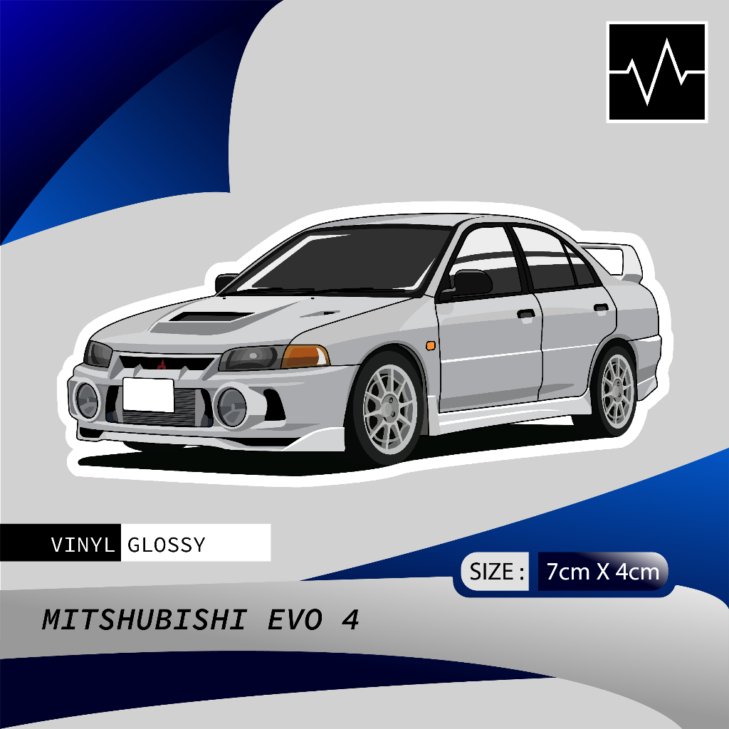 Stiker/Sticker MOBIL JDM MITSUBISHI LANCER EVOLUTION 4 Vinyl Glossy