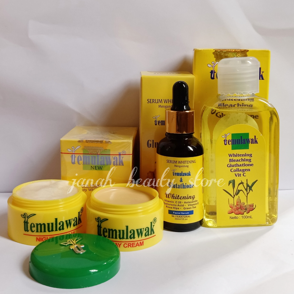 Paket Temulawak Cream Siang Malam, Serum, dan Toner