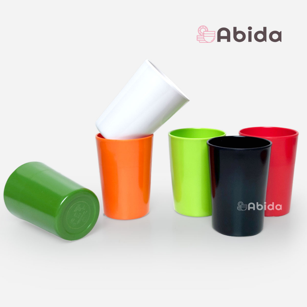 ABIDA 1 LUSIN GELAS MELAMIN 325 ML - GELAS LUSINAN - GELAS MELAMIN 1 LUSIN - GROSIR GELAS - GELAS