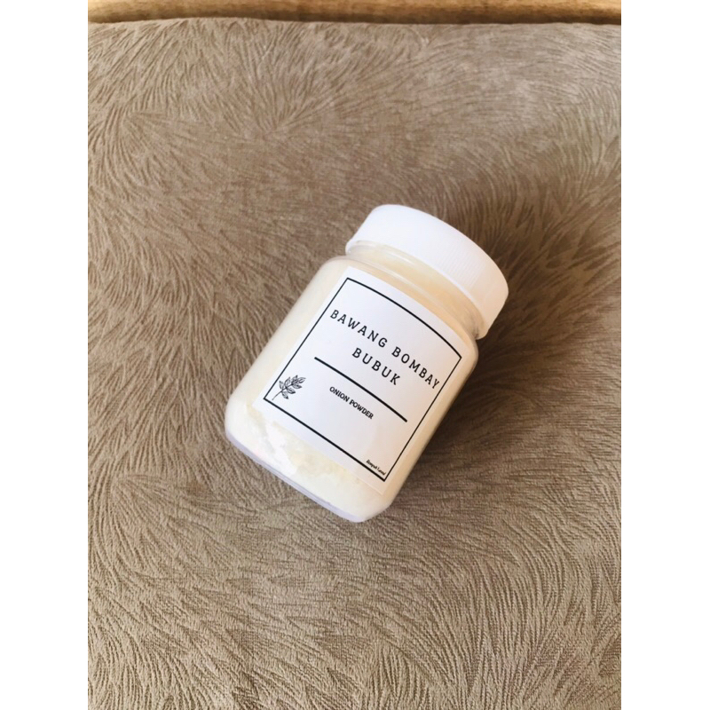 

BAWANG BOMBAY BUBUK MURNI 100 GRAM - REMPAH BUBUK - BUMBU DAPUR - ONION POWDER - BOTOL BUMBU ESTETIK