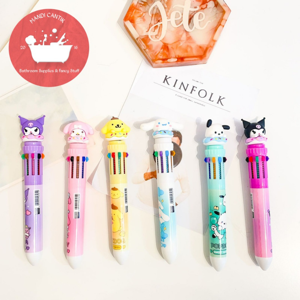 

pulpen 10 warna sanrio termurah COD bagus lucu imut kado unik lat-alat tulis kantor sekolah aesthetic COD