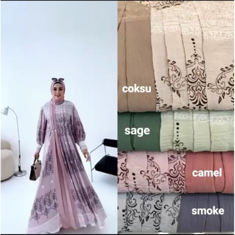gamis crinckle//gamis terbaru//salvina dress