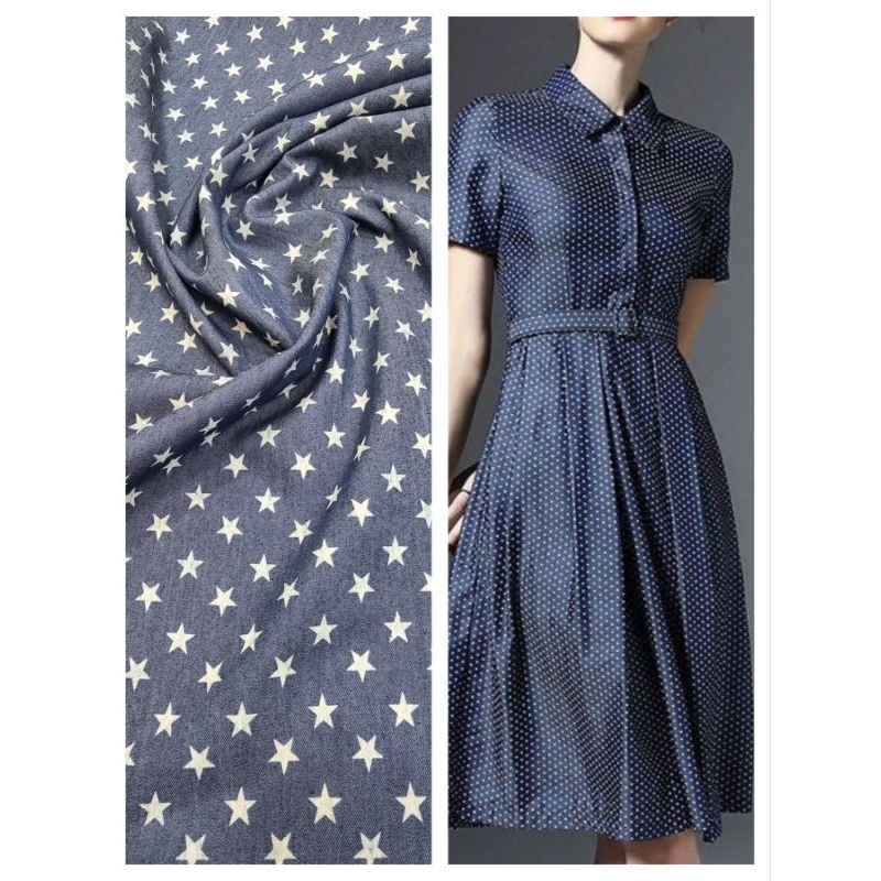 Denim soft kain jeans motif