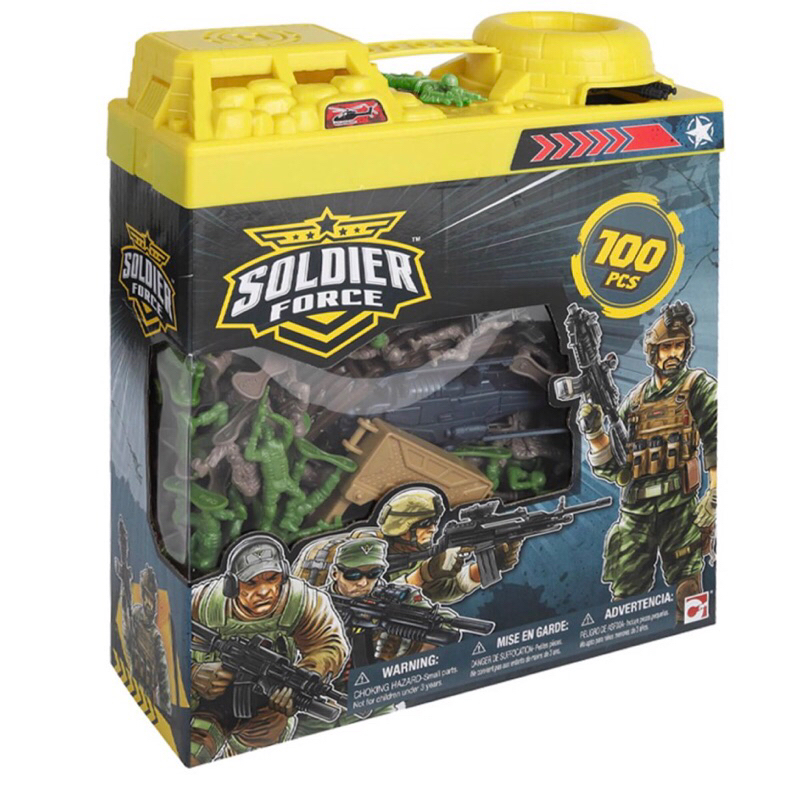 Soldier Force Bucket 100 Pcs Mainan Militer