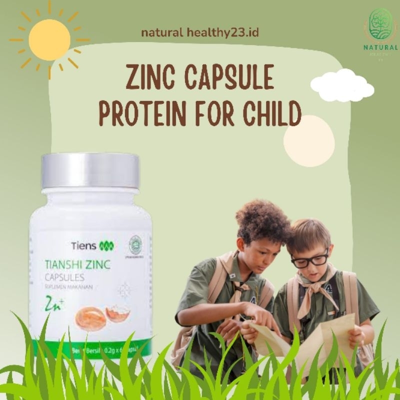 Zinc Capsule Vitamin Penunjang Tumbuh Kembang Kecerdasan Daya Tahan Tubuh Anak Original Tiens