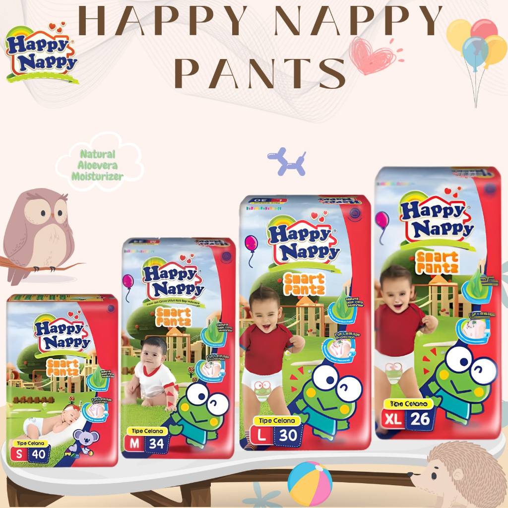 HAPPY NAPPY PANT M34, L30,XL26