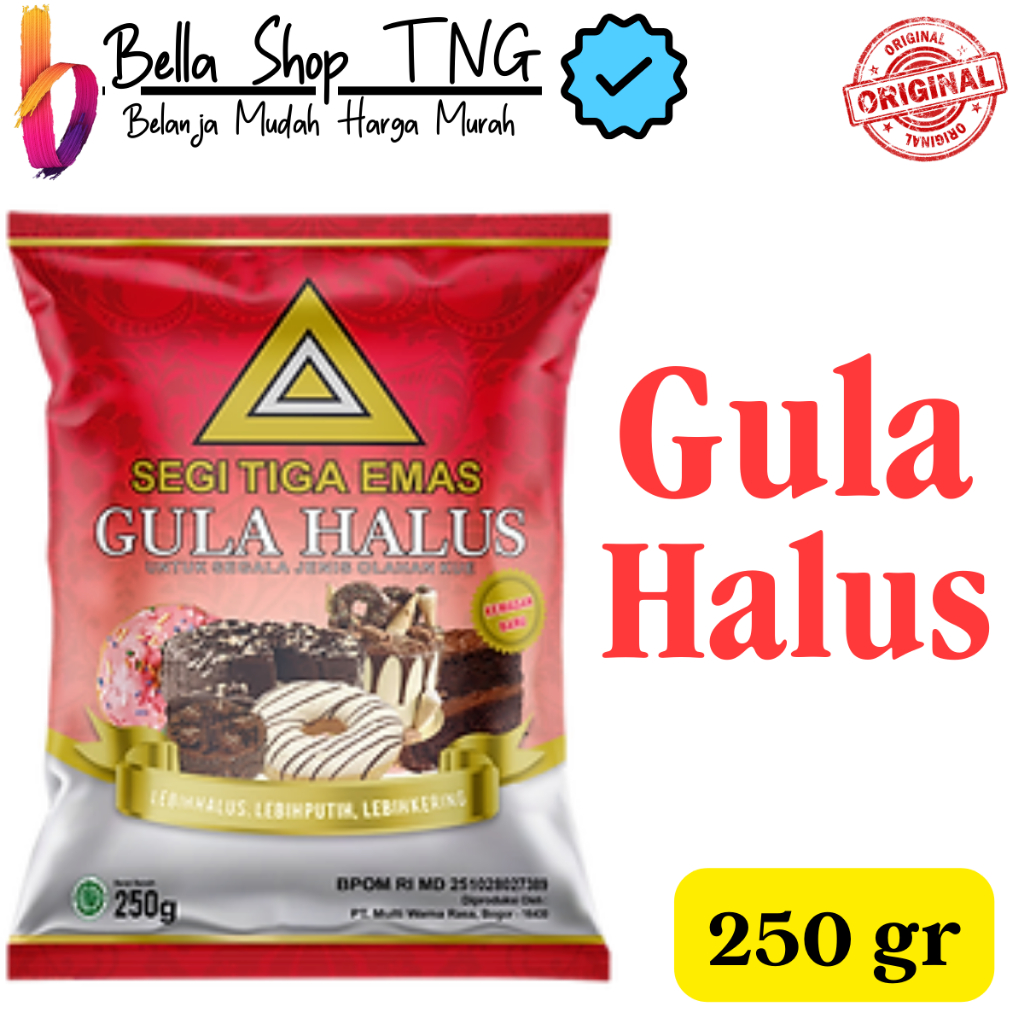

Segi Tiga Emas Gula Halus 250 gr
