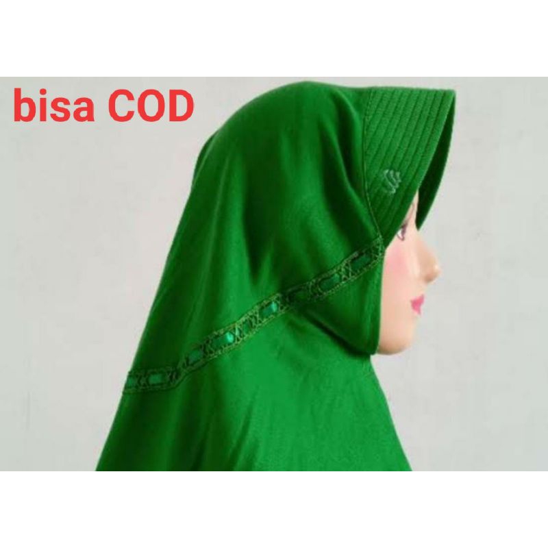 jilbab sekolah kerudung bergo anak sekolah SD TK serut pita