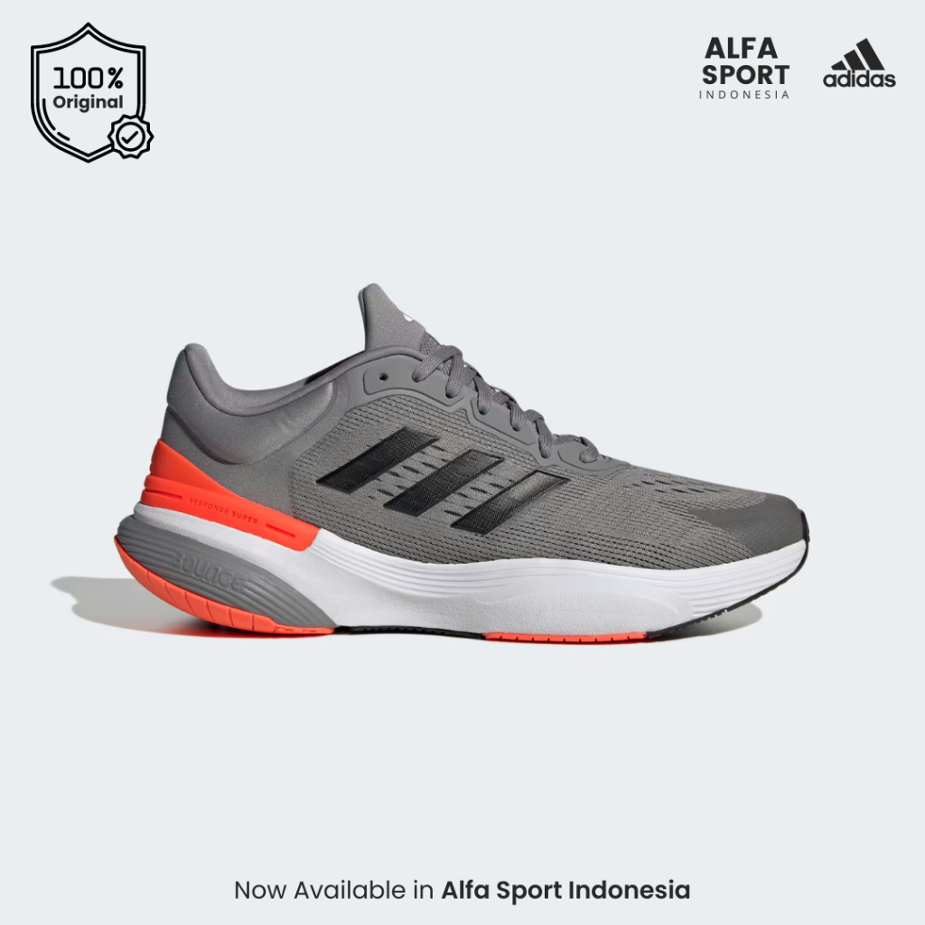 Sepatu Running Pria Adidas Response Super 3.0 Abu Abu Putih